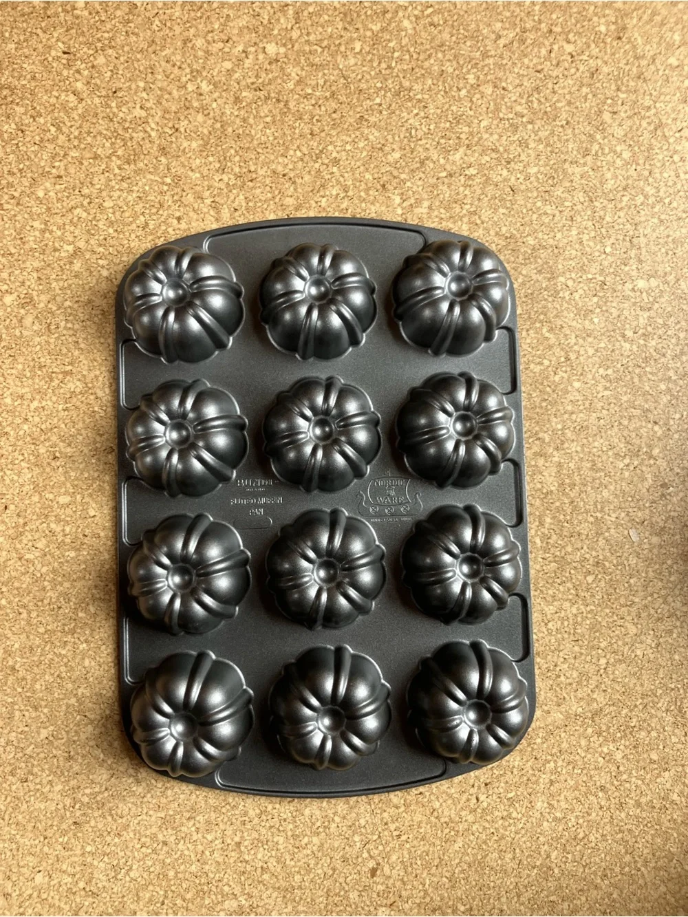 Nordic Ware Mini Fluted Muffin Pan/mini Bundt Pan Makes 12 Mini Bundt Cakes